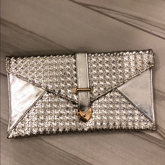 silver designer bag